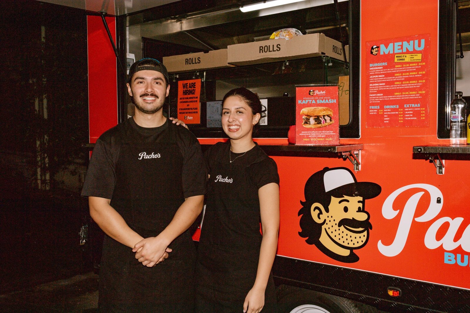 Asel and Tabby Dehsabzi at Pacho's Burger Truck